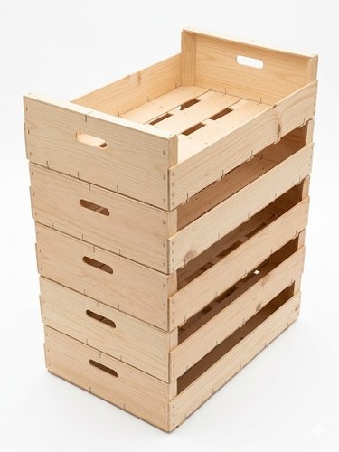 Large wooden apple crates - 4,