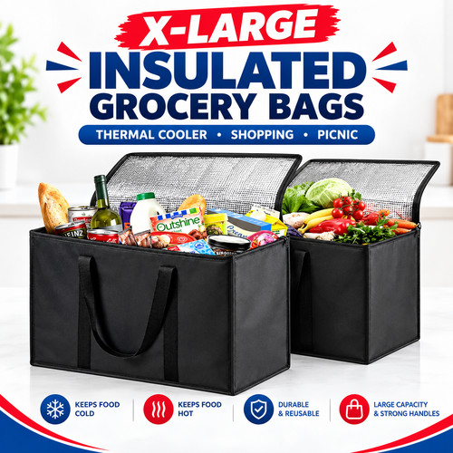 Large insulated grocery bags - large,